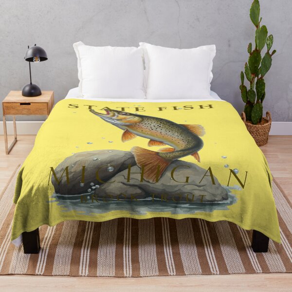 Item preview, Michigan Brook Trout Fish Design designed and sold by taiche.