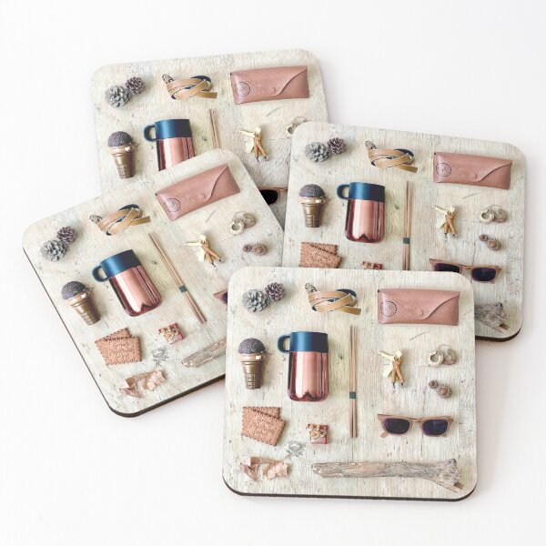 Item preview, Brown Flat-Lay Mosaic designed and sold by Coloramma.