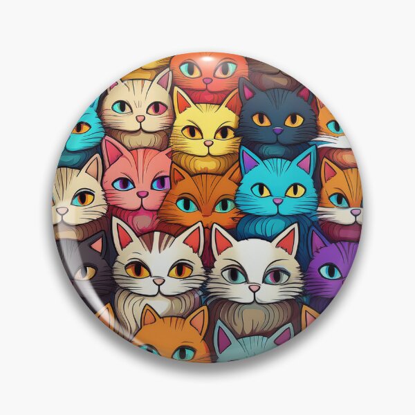 Item preview,  A cartoon variety of many colorful cats  designed and sold by Photopat.