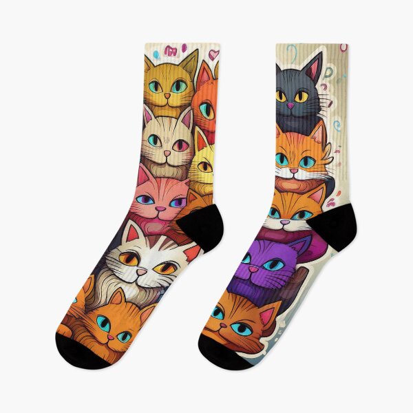 Item preview,  A cartoon variety of many colorful cats  designed and sold by Photopat.