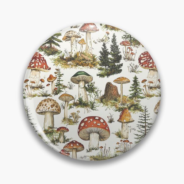 Item preview, Vibrant illustrations of mushrooms in botanical style designed and sold by Piotrek0001.