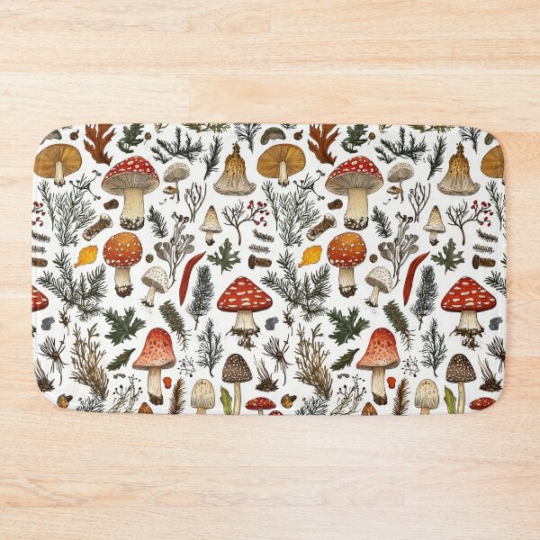 Item preview, Forest fungi depicted in colorful natural designs designed and sold by Piotrek0001.