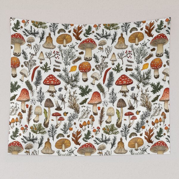Item preview, Forest fungi depicted in colorful natural designs designed and sold by Piotrek0001.
