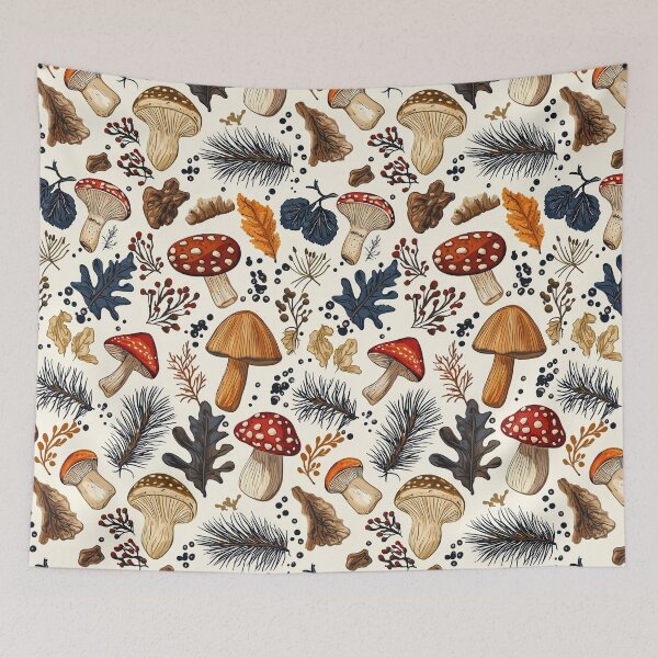 Item preview, Mushroom-themed artwork showcasing woodland beauty designed and sold by Piotrek0001.