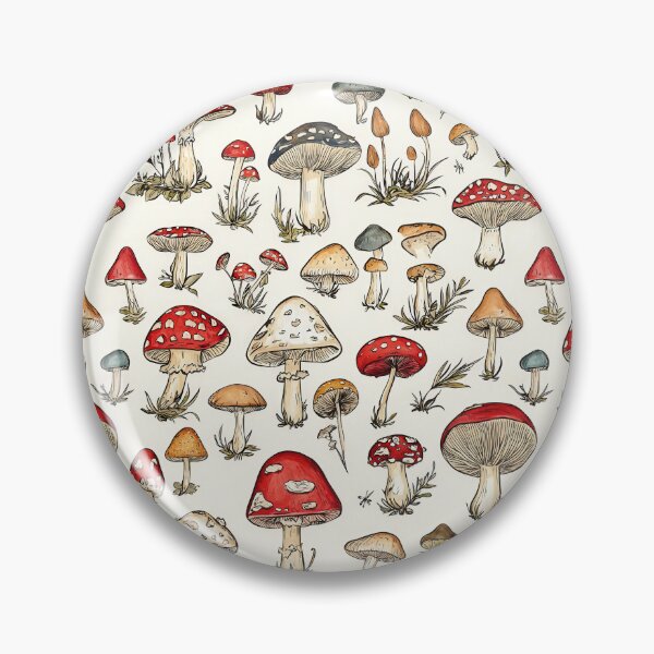 Item preview, Artistic representations of iconic mushroom species designed and sold by Piotrek0001.