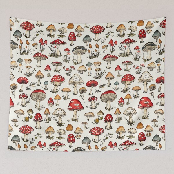 Item preview, Artistic representations of iconic mushroom species designed and sold by Piotrek0001.