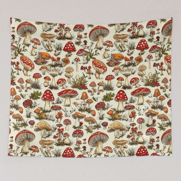 Item preview, Forest-inspired illustrations featuring mushrooms and moss designed and sold by Piotrek0001.