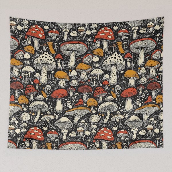Item preview, Stunning depictions of mushrooms in vibrant detail designed and sold by Piotrek0001.