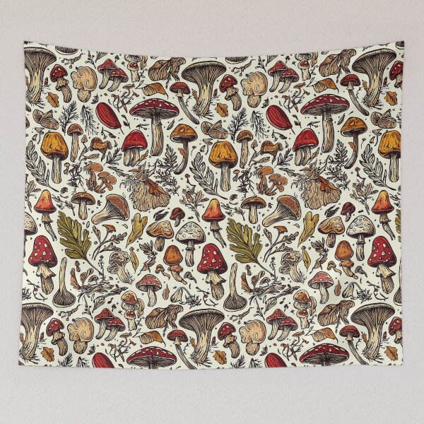 Item preview, Artistic mushroom prints inspired by nature’s beauty designed and sold by Piotrek0001.