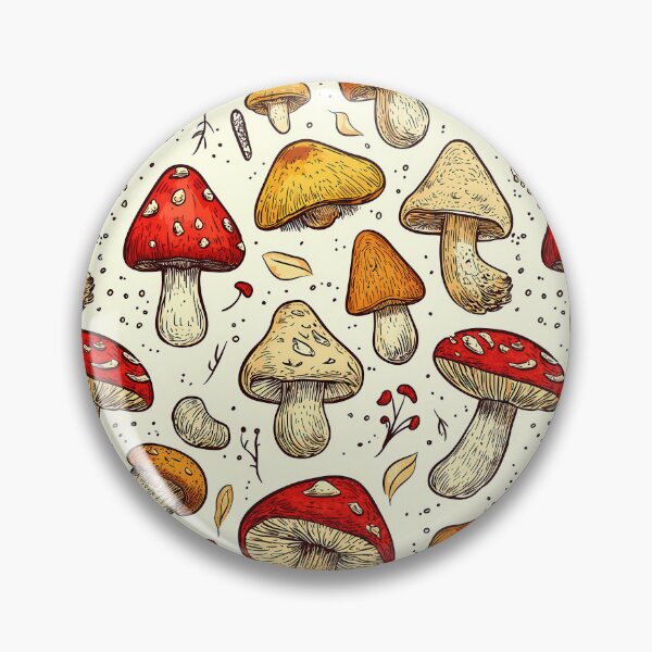 Item preview, Woodland mushrooms captured in naturalistic illustrations designed and sold by Piotrek0001.