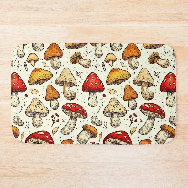 Item preview, Woodland mushrooms captured in naturalistic illustrations designed and sold by Piotrek0001.