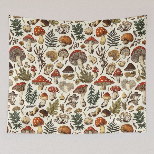 Item preview, Bright and detailed mushroom-themed botanical designs designed and sold by Piotrek0001.