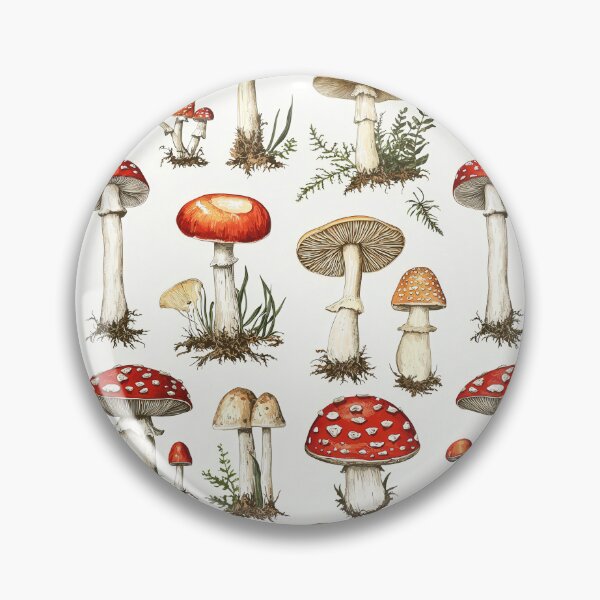 Item preview, Nature-inspired mushroom drawings in soft, earthy tones designed and sold by Piotrek0001.