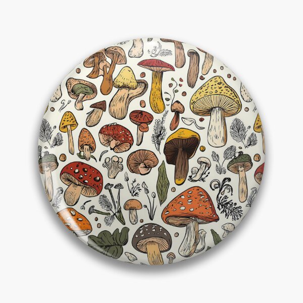 Item preview, Botanical mushroom illustrations with intricate detailing designed and sold by Piotrek0001.