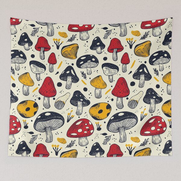 Item preview, Forest floor mushrooms in detailed artistic renditions designed and sold by Piotrek0001.