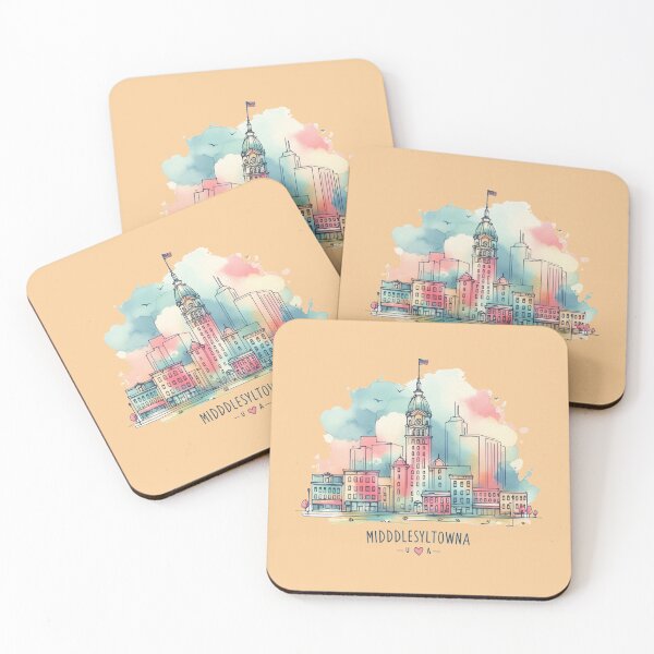 Item preview, Cute Retro Middletown Pennsylvania USA Outline Illustration,  designed and sold by PaintMeWorld.