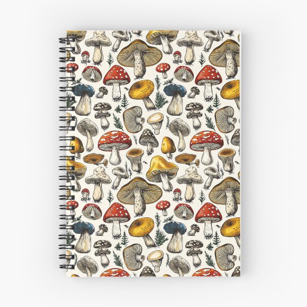 Item preview, Woodland-themed mushroom illustrations with natural hues designed and sold by Piotrek0001.