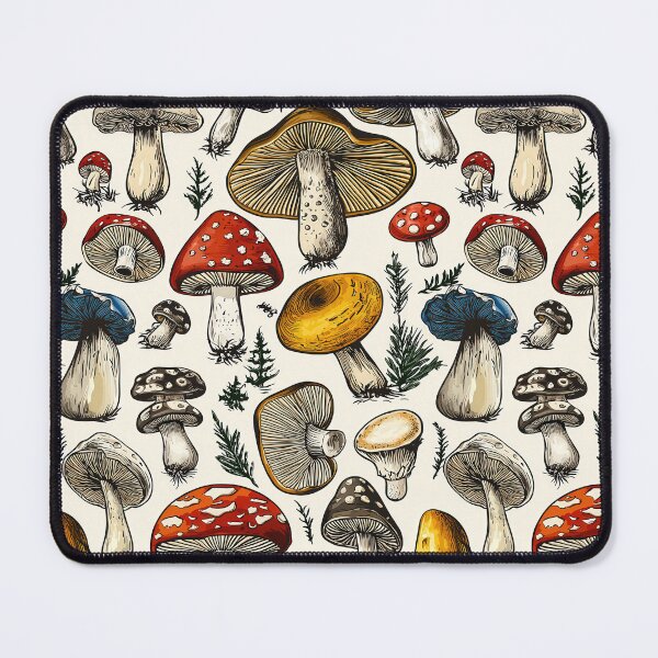 Item preview, Woodland-themed mushroom illustrations with natural hues designed and sold by Piotrek0001.