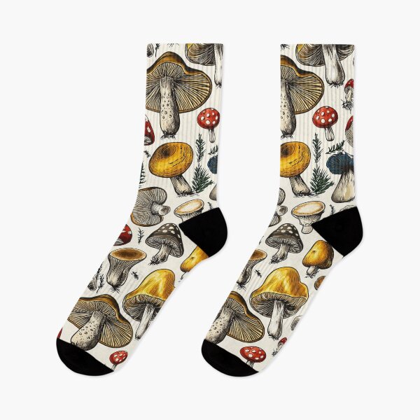Item preview, Woodland-themed mushroom illustrations with natural hues designed and sold by Piotrek0001.