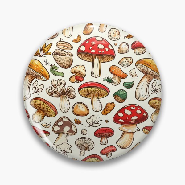 Item preview, Botanical-style graphics featuring wild mushroom species designed and sold by Piotrek0001.