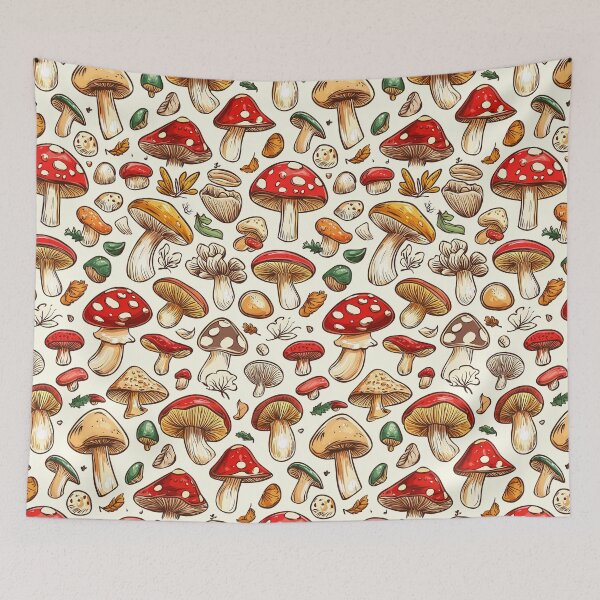 Item preview, Botanical-style graphics featuring wild mushroom species designed and sold by Piotrek0001.
