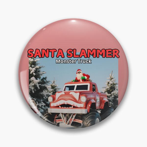 Item preview, SANTA SLAMMER Christmas Monster Truck designed and sold by FroggyFly Designs.