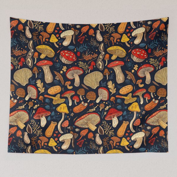 Item preview, Nature-themed mushroom art with vibrant patterns designed and sold by Piotrek0001.