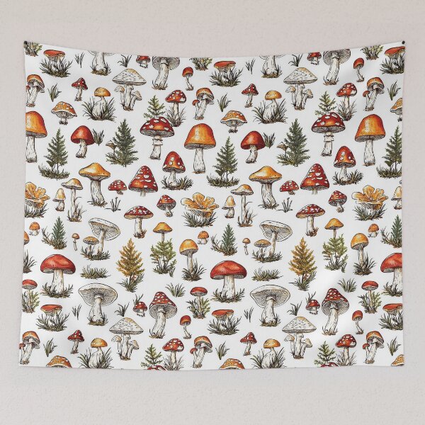 Item preview, Intricate designs of mushrooms and woodland elements designed and sold by Piotrek0001.