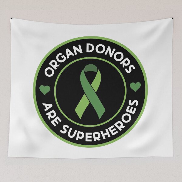 Item preview, Organ Donors Are Superheroes – Ribbon Logo designed and sold by Wolagno.