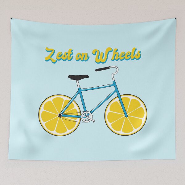 Item preview, Zest on Wheels Lemons Cycling designed and sold by FlashCraft Design.
