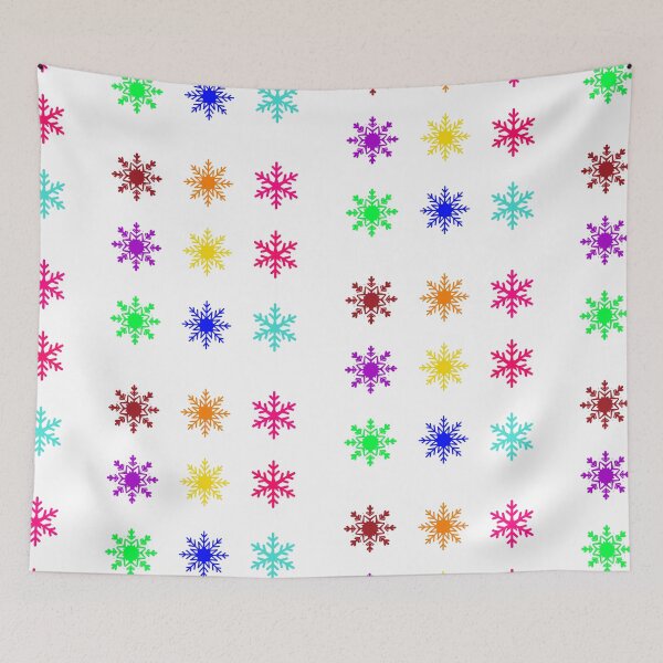 Item preview, Vibrant Multicolored Snowflake Art sticker pack 9x - winter season designed and sold by KennyLucky.