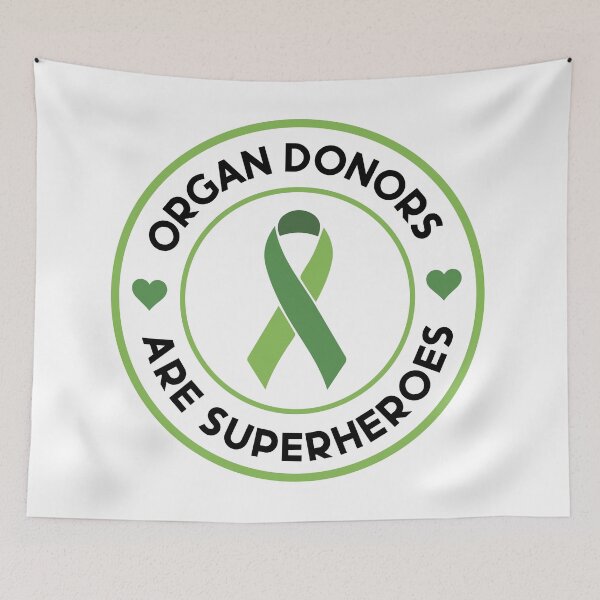 Item preview, Organ Donors Are Superheroes – Ribbon Logo designed and sold by Wolagno.