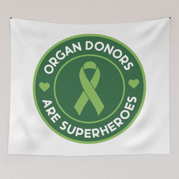 Item preview, Organ Donors Are Superheroes – Ribbon Logo designed and sold by Wolagno.
