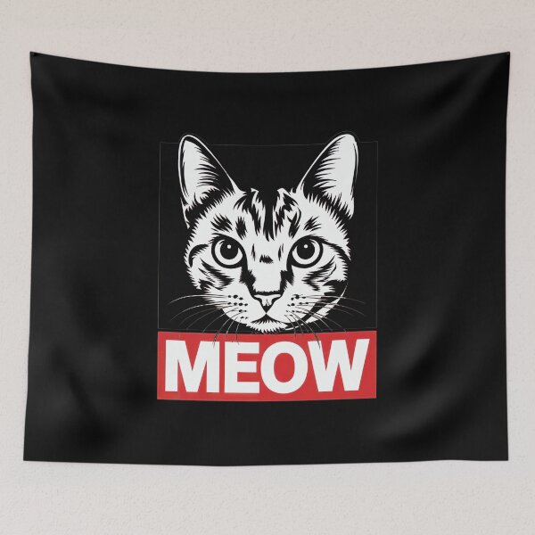 Item preview, Bold and Iconic Meow Cat Design for Cat Lovers designed and sold by Dream-Fab.