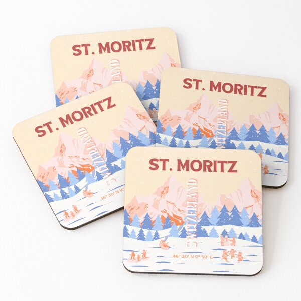 Item preview, St. Moritz Travel Art, Switzerland Travel Art, Retro designed and sold by Magic Love Art Print.