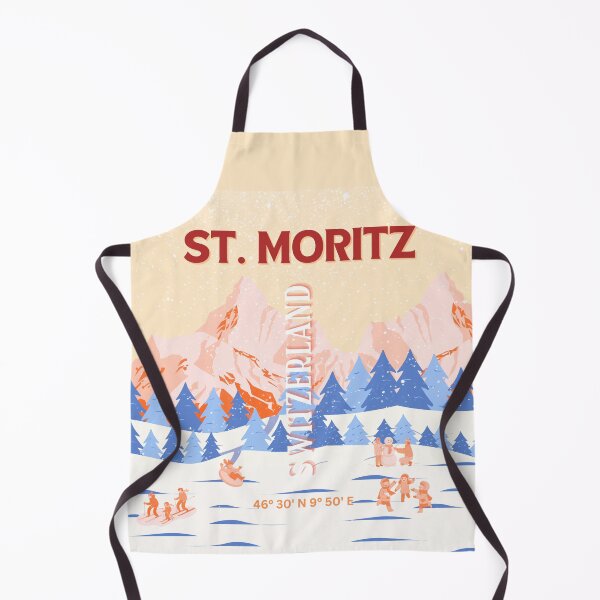 Item preview, St. Moritz Travel Art, Switzerland Travel Art, Retro designed and sold by Magic Love Art Print.