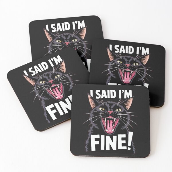 Item preview, I Said I’m Fine Funny Angry Cat Design for Humor Lovers designed and sold by Dream-Fab.