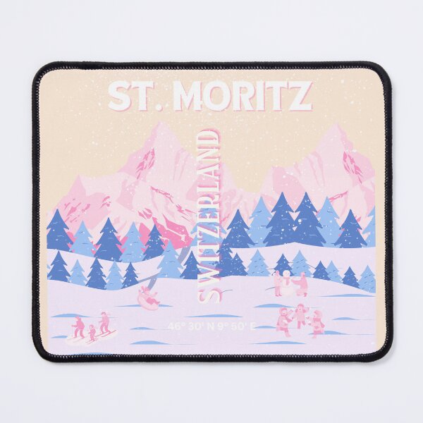 Item preview, St. Moritz Travel Art, Switzerland Travel Art, Pastel designed and sold by Magic Love Art Print.