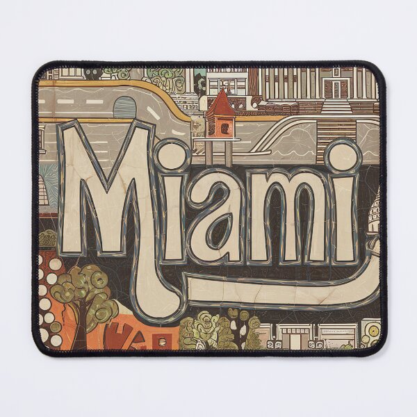 Item preview, Miami Whimsical City Life Abstract Vintage Zentangle Art designed and sold by Witty Shirts.