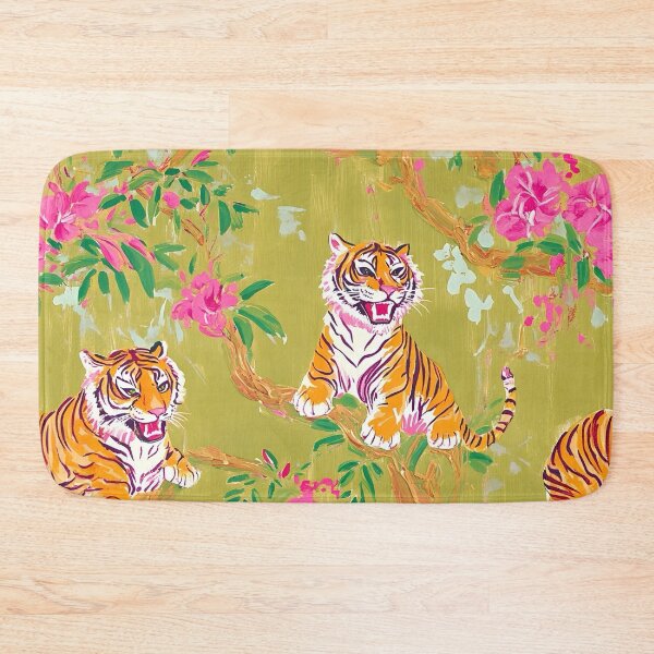 Item preview, Tigre en jardín chinoiserie, pintura al óleo designed and sold by SophieClimaArt.