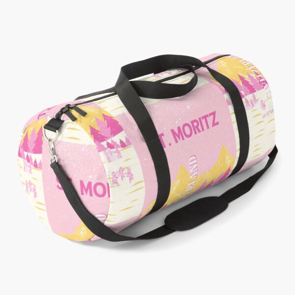 Item preview, St. Moritz Travel Art, Switzerland Travel Art, Pink Travel Art designed and sold by Magic Love Art Print.