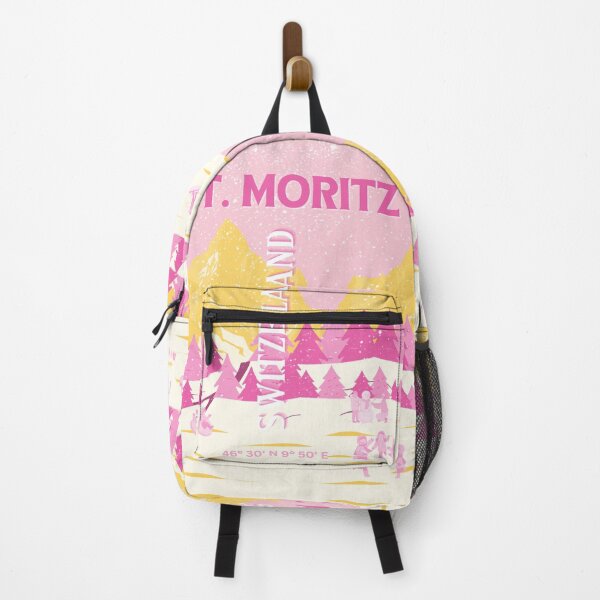 Item preview, St. Moritz Travel Art, Switzerland Travel Art, Pink Travel Art designed and sold by Magic Love Art Print.