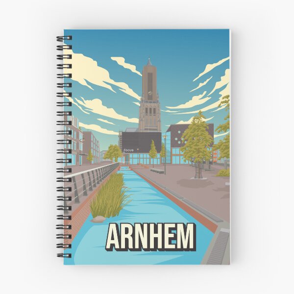 Item preview, Arnhem Vintage Minimal Skyline Cityscape Travel Poster designed and sold by Stadify.