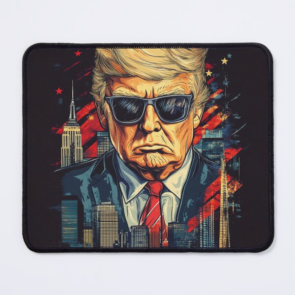 Item preview, The Most Famous Donald Black Glass Collage Art designed and sold by GrinGalore.