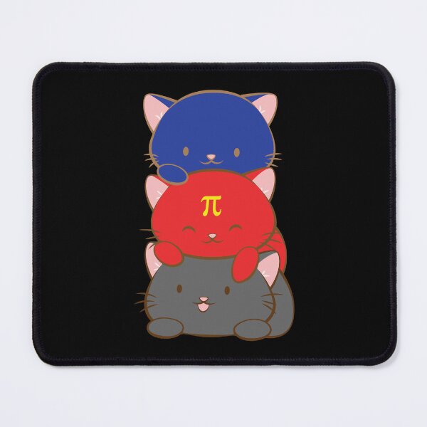 Item preview, Poly Pride with Pi Symbol Subtle LGBTQ Polyamory Pride Flag Kawaii Cats Stack designed and sold by Irene Koh.