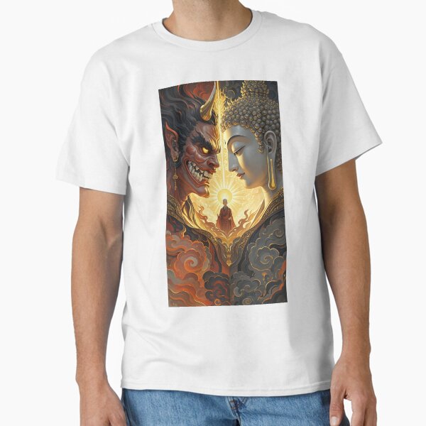 Item preview, Good vs Evil: Buddha and Demon Balance designed and sold by RICEBAGA.