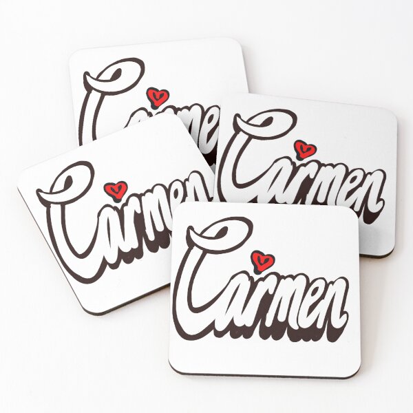 Item preview, Carmen popular girls first name in white with red heart. Personalized personalised customised name Carmen designed and sold by Artonmytee.