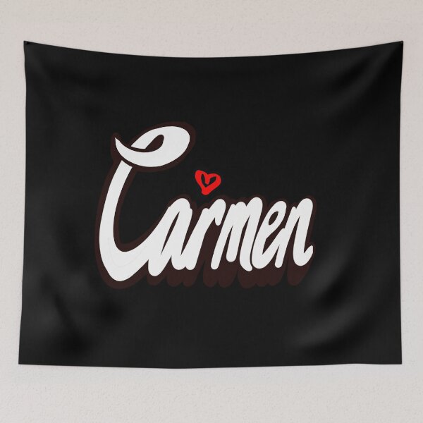 Item preview, Carmen popular girls first name in white with red heart. Personalized personalised customised name Carmen designed and sold by Artonmytee.
