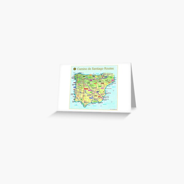 Item preview, Map of Camino de Santiago Routes in Spain and Portugal designed and sold by Inspiring Maps.