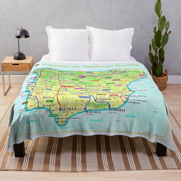 Item preview, Map of Camino de Santiago Routes in Spain and Portugal designed and sold by Inspiring Maps.